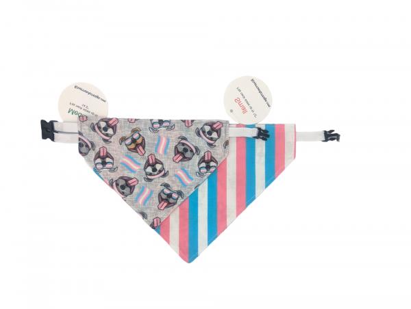 Trans Pitties and Trans Stripe Reversible Bandana picture