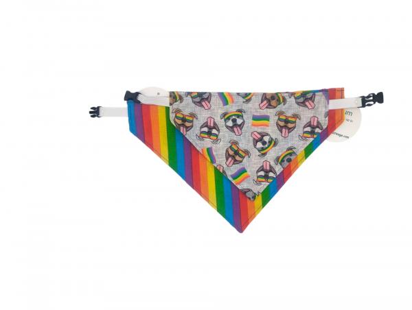 Pride Pitties and Pride Stripe Reversible Bandana picture