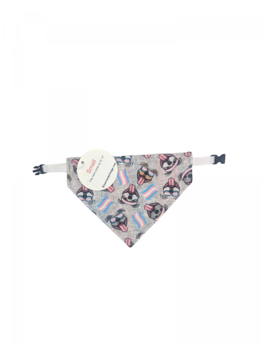 Trans Pitties and Trans Stripe Reversible Bandana picture