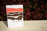 Home is Where the Mountains Are (Maroon and Orange) 5"x7" blank letterpress greeting card