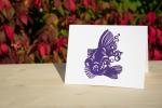 Something is a Bit Fishy Here (Violet) 4.25"x5.5" blank letterpress note card