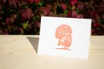 ...And Orange 4.25"x5.5" blank letterpress note card