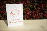 I Love You Like a Mashed Potato 5"x7" blank letterpress greeting card