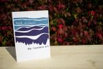 Home is Where the Mountains Are (Blue) 5"x7" blank letterpress greeting card