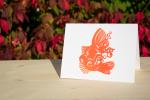 Something is a Bit Fishy Here 4.25"x5.5" blank letterpress note card