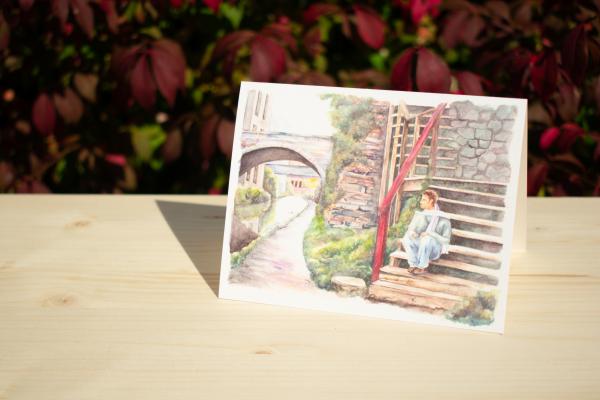 "Georgetown" Prints of Original Watercolors 4.25"x5.5" blank greeting cards picture