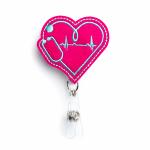 EKG Heart Badge Holder