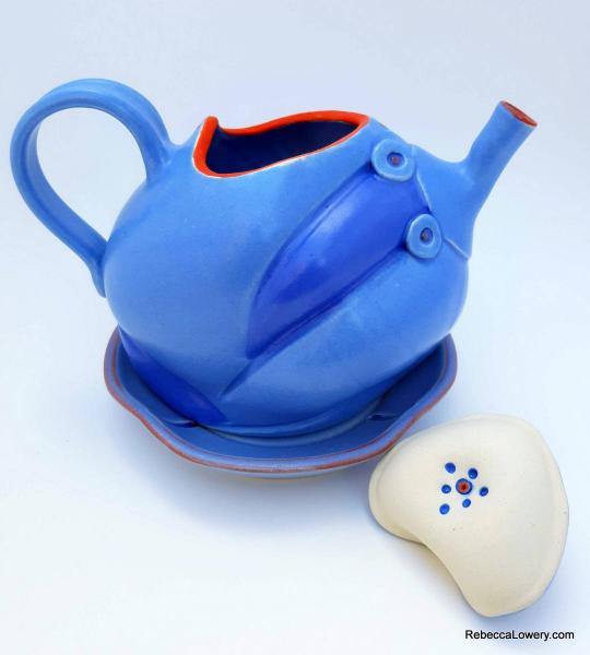 Periwinkle Blue Teapot with Saucer picture