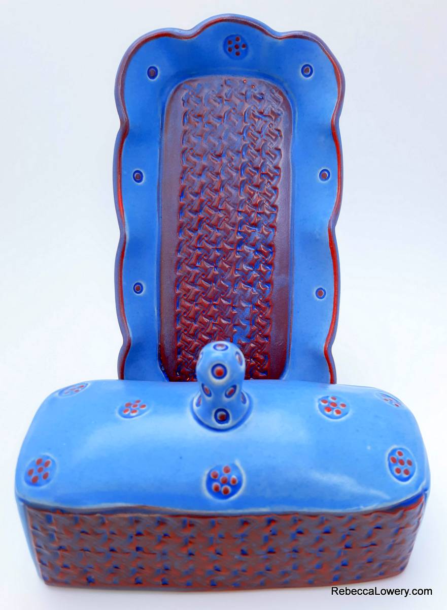 Periwinkle Blue Covered Butter Dish picture