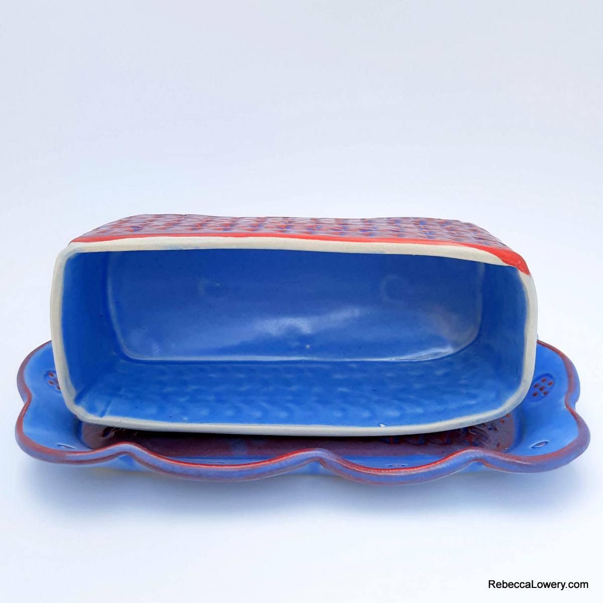 Periwinkle Blue Covered Butter Dish picture