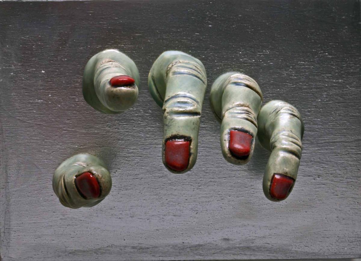 Green Grasping Wall Sculpture picture