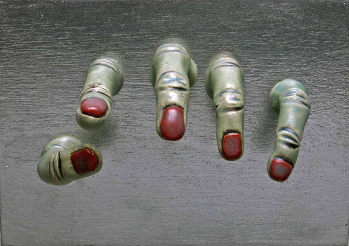 Green Grasping Wall Sculpture picture