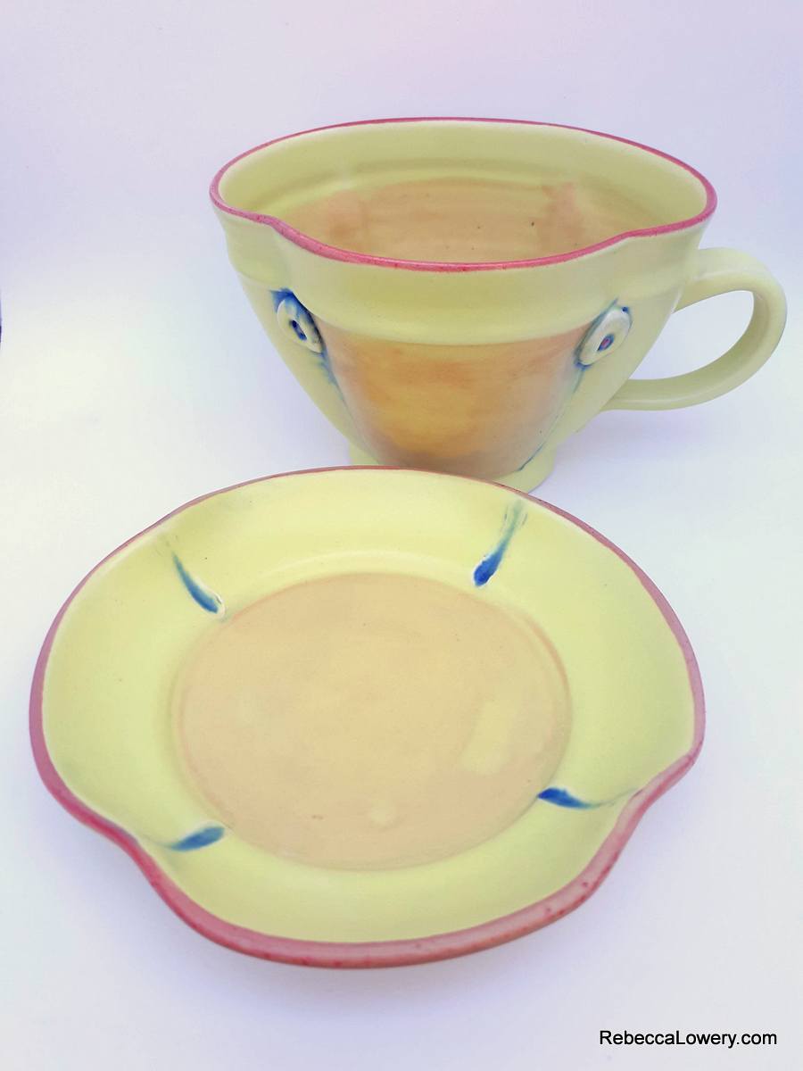 Yellow & Apricot Cup & Saucer picture