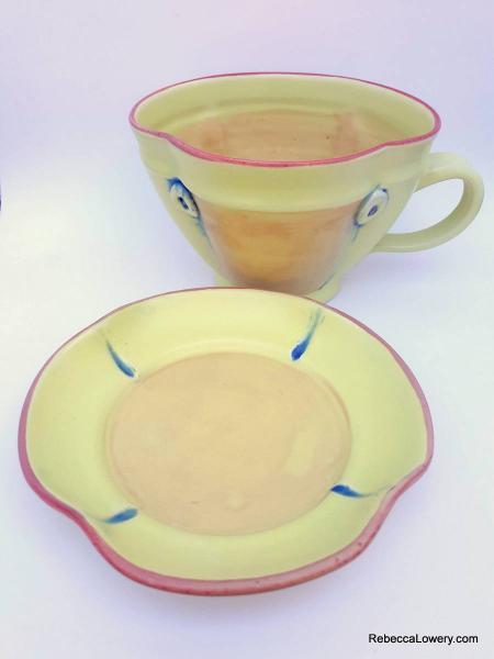 Yellow & Apricot Cup & Saucer picture