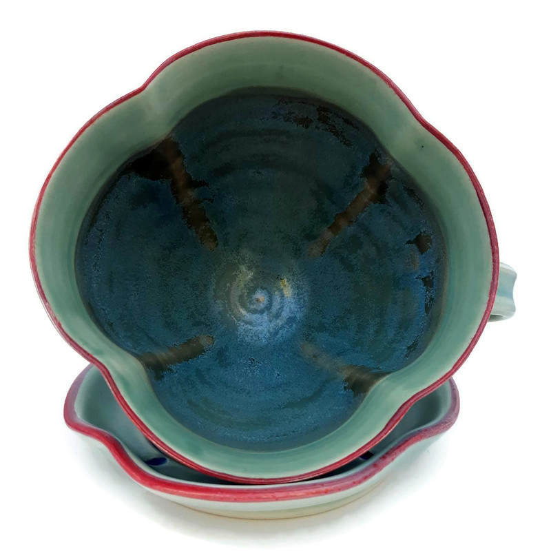 Green & Honey Cup & Saucer picture