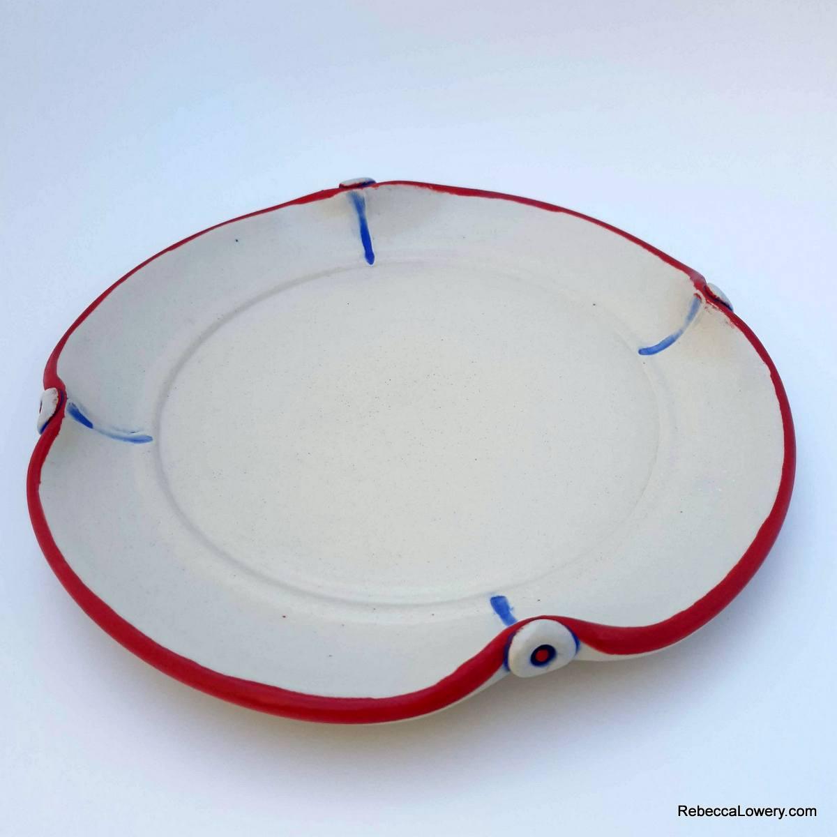 8" Vanilla Plate (buttons on outside) picture