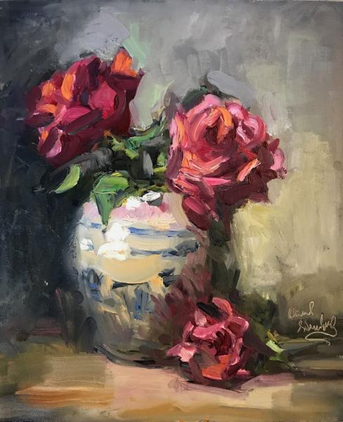 Roses in Ceramic Vase picture