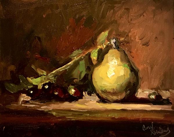 Pear with Grapes