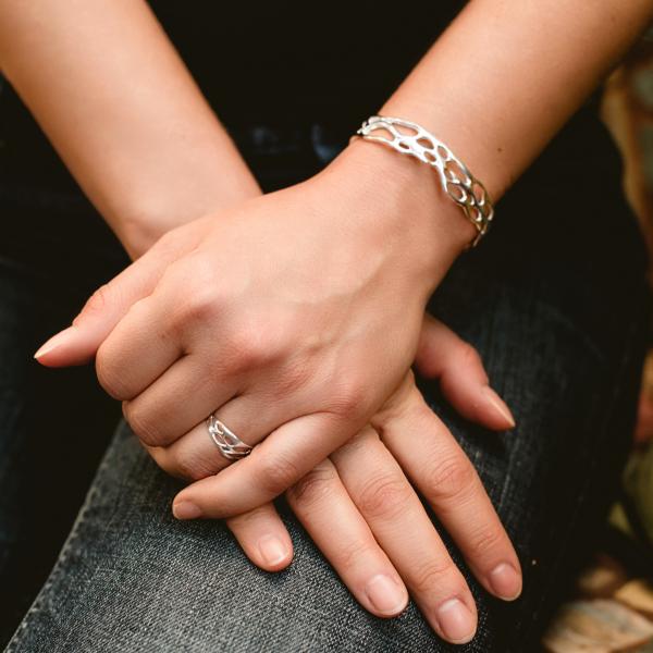 Opuntia Slender Cactus Cuff Bracelet picture