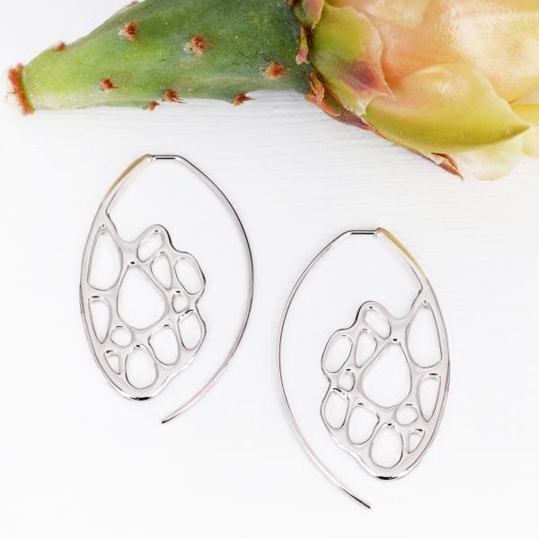 Opuntia Small Sunrise Hoop Cactus Earrings picture