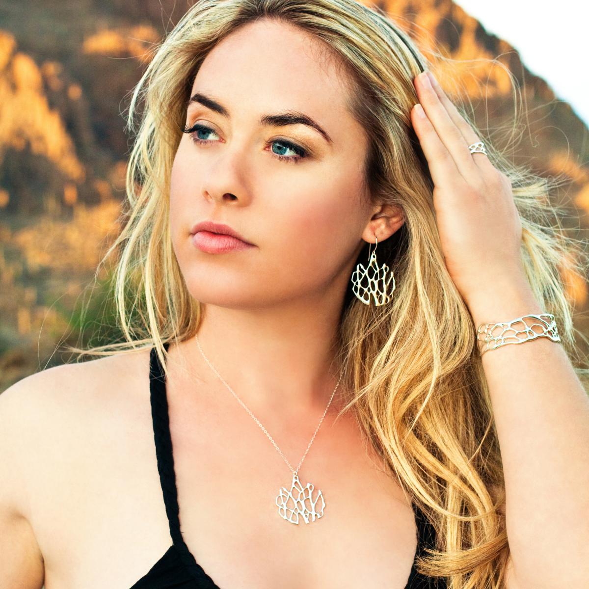 Opuntia Flat Circle Cactus Necklace picture