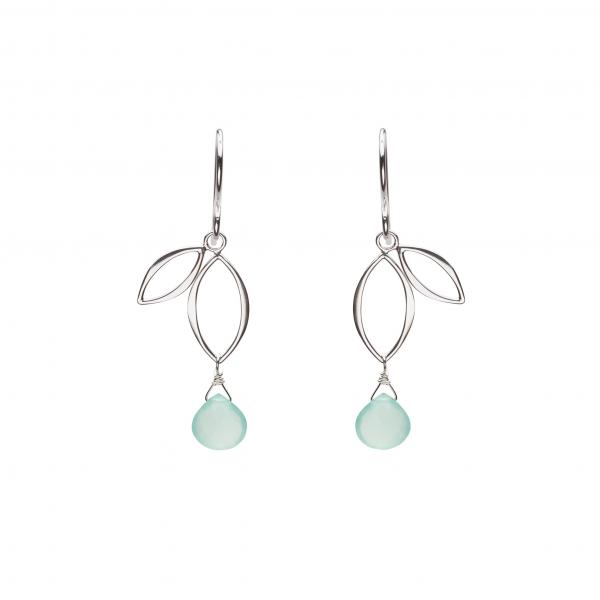 Ella Mini Sprout Earrings with Gemstones