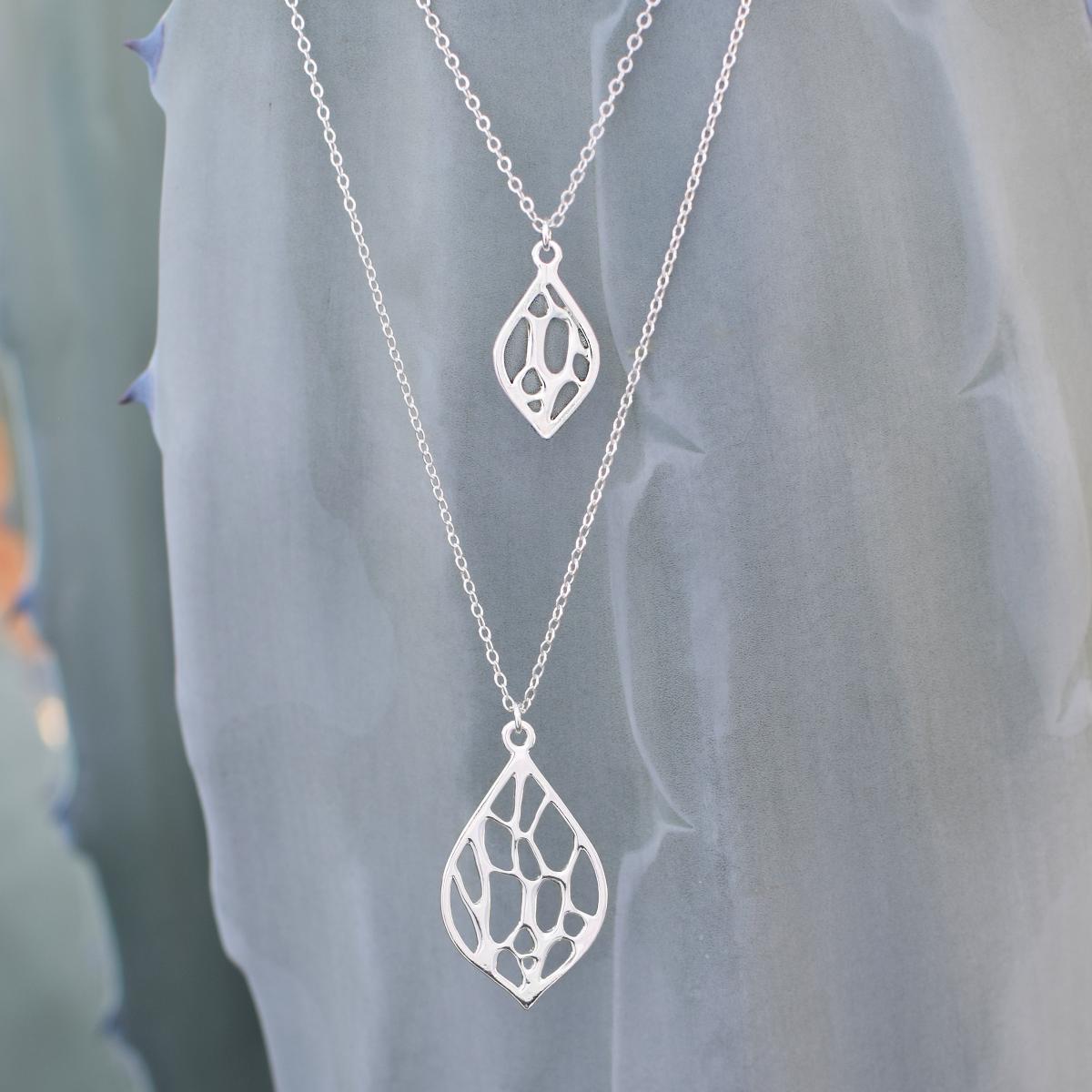 Opuntia Medium Framed Lily Cactus Necklace picture