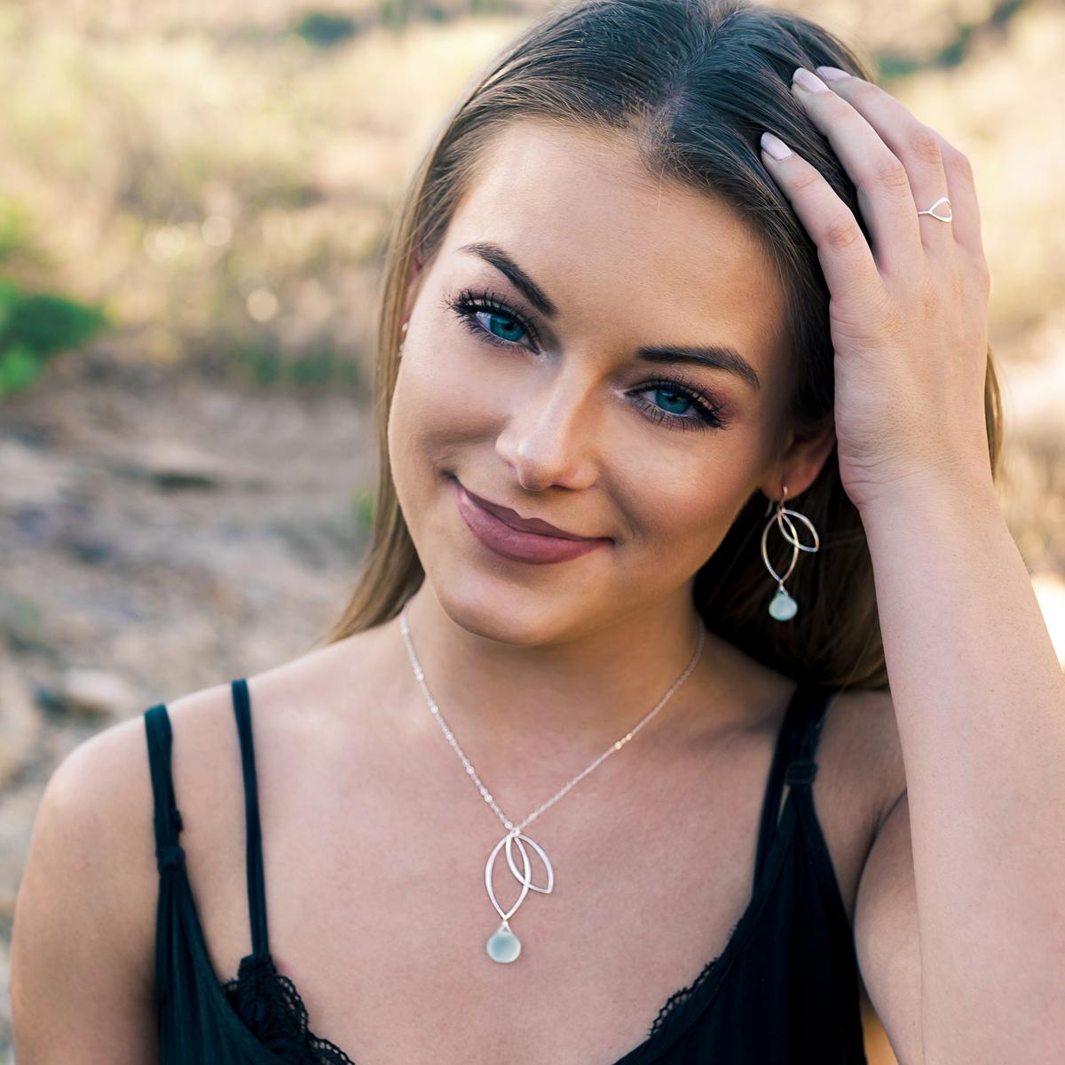 Ella Petal Earrings with Gemstones picture