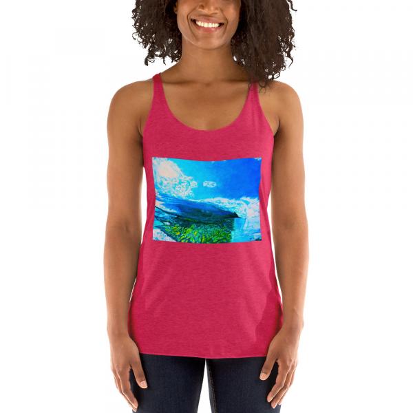 Womens Racerback Tank Tops-Reef Break picture