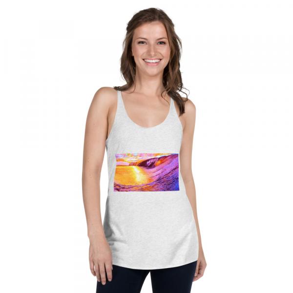 Womens Racerback Tank Tops-Down the Line picture