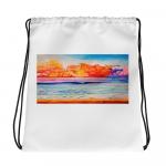 Drawstring Tote Bag-Psychedellic Wave