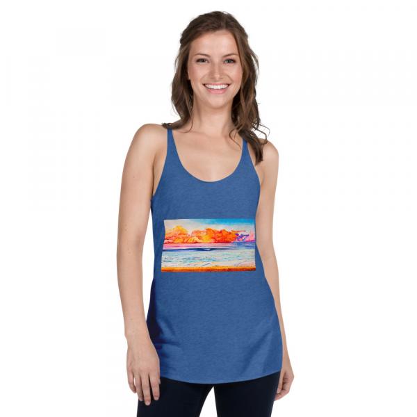 Womens Racerback Tank Tops-Psychedelic Wave picture