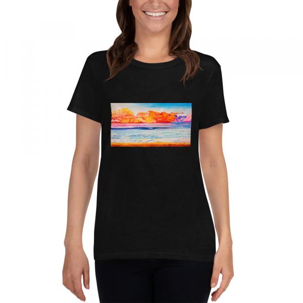 Womens short sleeve t-shirt-Pschedellic Wave