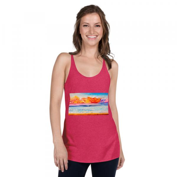 Womens Racerback Tank Tops-Psychedelic Wave picture