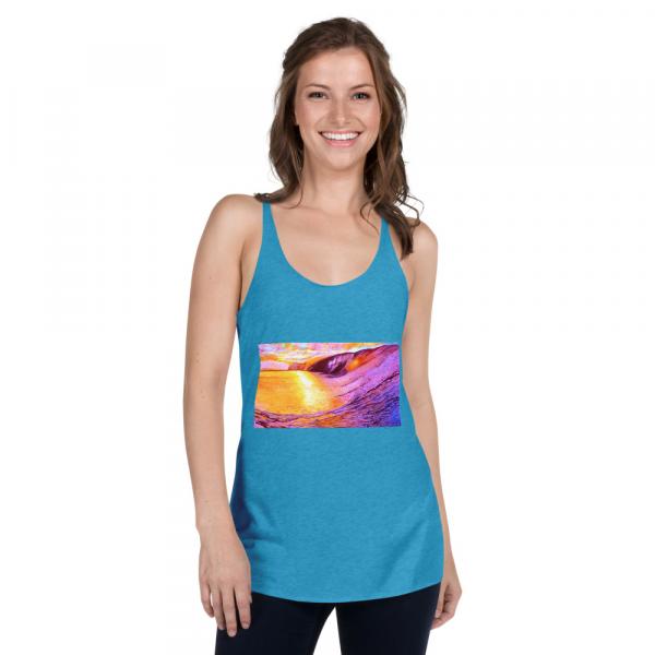 Womens Racerback Tank Tops-Down the Line picture