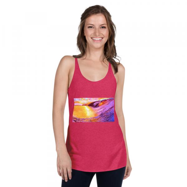 Womens Racerback Tank Tops-Down the Line picture