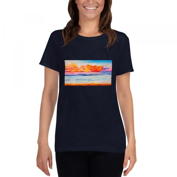 Womens short sleeve t-shirt-Pschedellic Wave picture