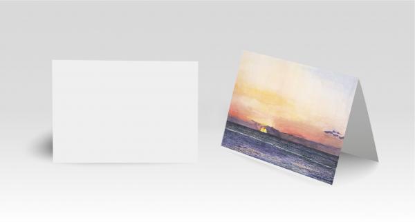 Greeting Cards- Down the Line-Red Sunset