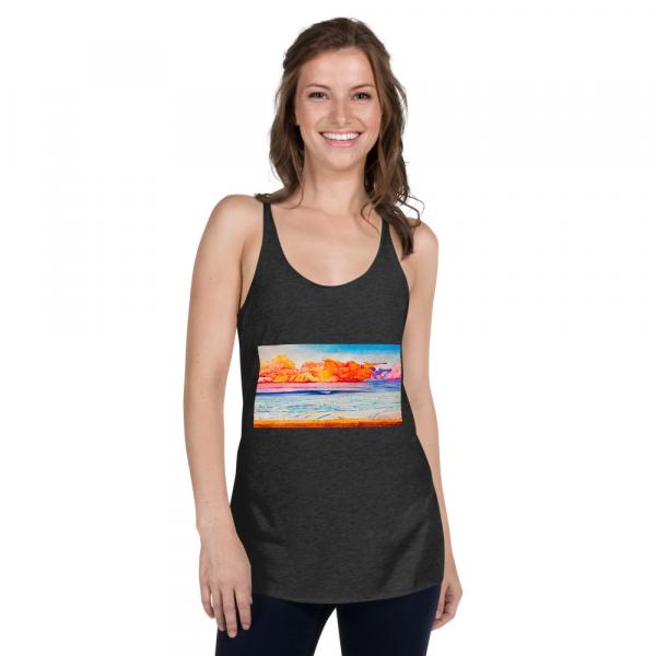 Womens Racerback Tank Tops-Psychedelic Wave