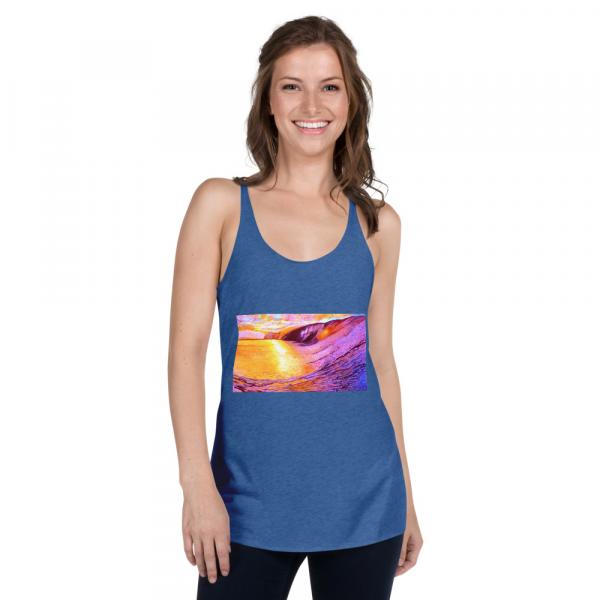 Womens Racerback Tank Tops-Down the Line picture