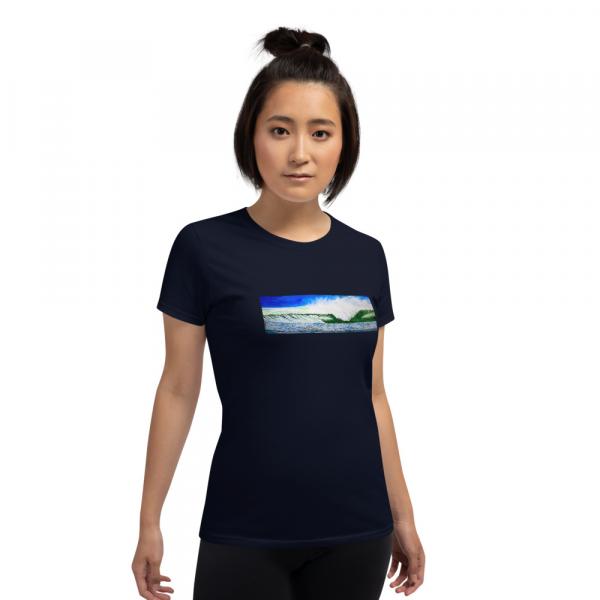 Womens shot sleevet-shirt-Winter wave