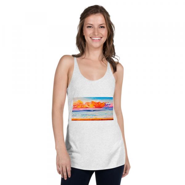 Womens Racerback Tank Tops-Psychedelic Wave picture