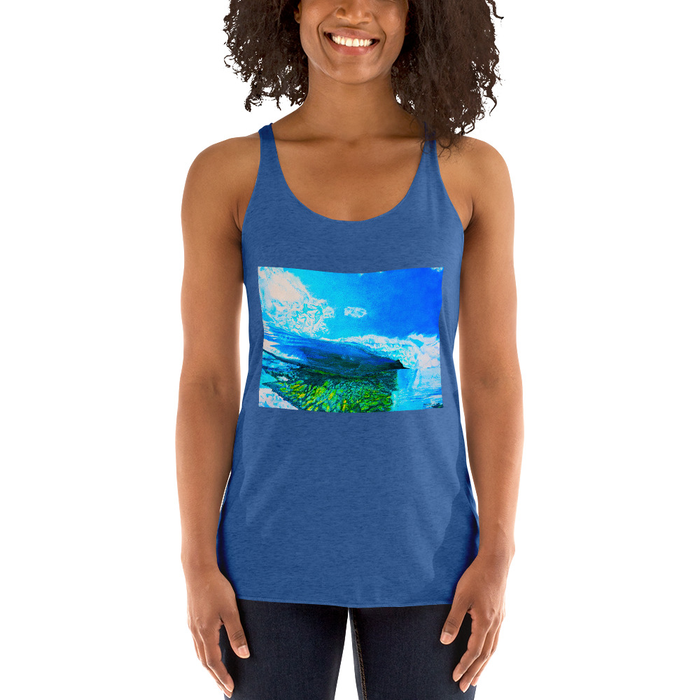 Womens Racerback Tank Tops-Reef Break picture