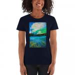 Womenss short sleevet-shirt-Ocean + Sky