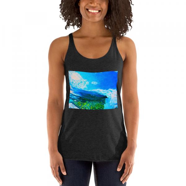 Womens Racerback Tank Tops-Reef Break