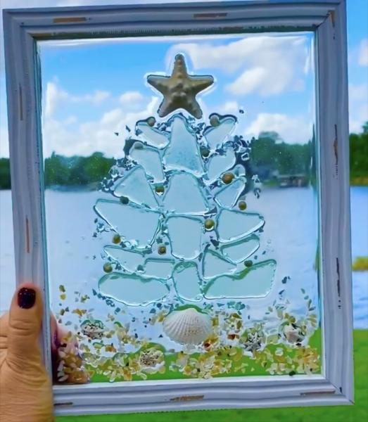 Seaglass Christmas tree picture picture