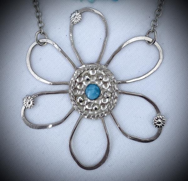 Larimar daisy pendant