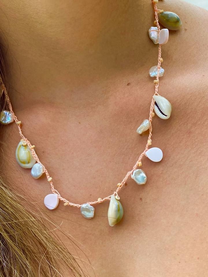 Crochet neck and wrist wear picture