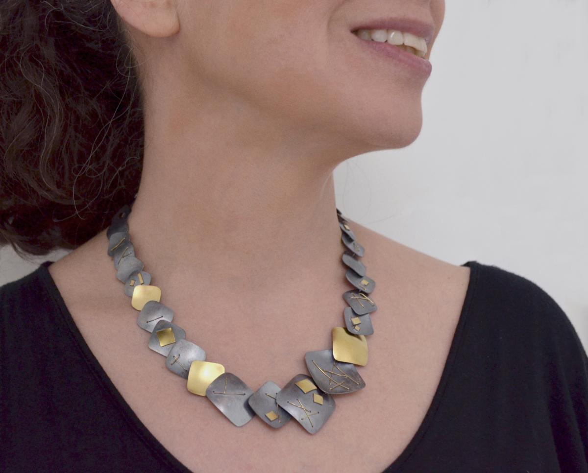 Interwoven Squares All Around Necklace picture