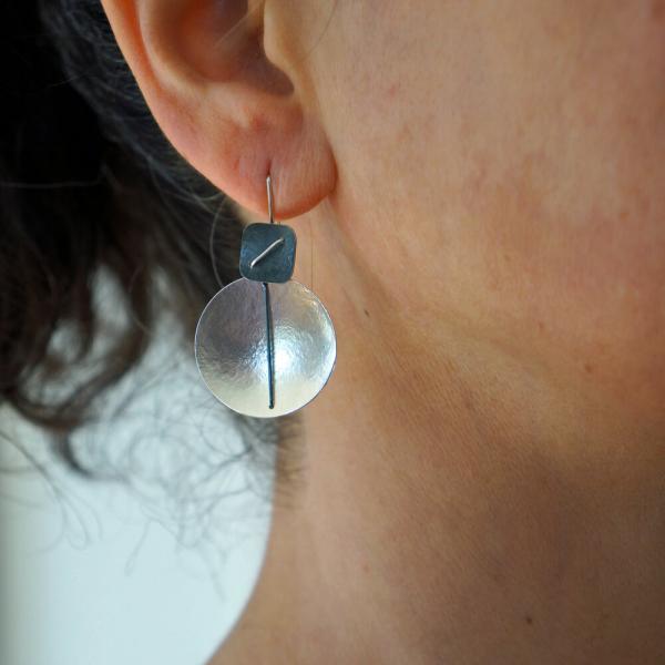 Circle and the Square Hanging Earring picture